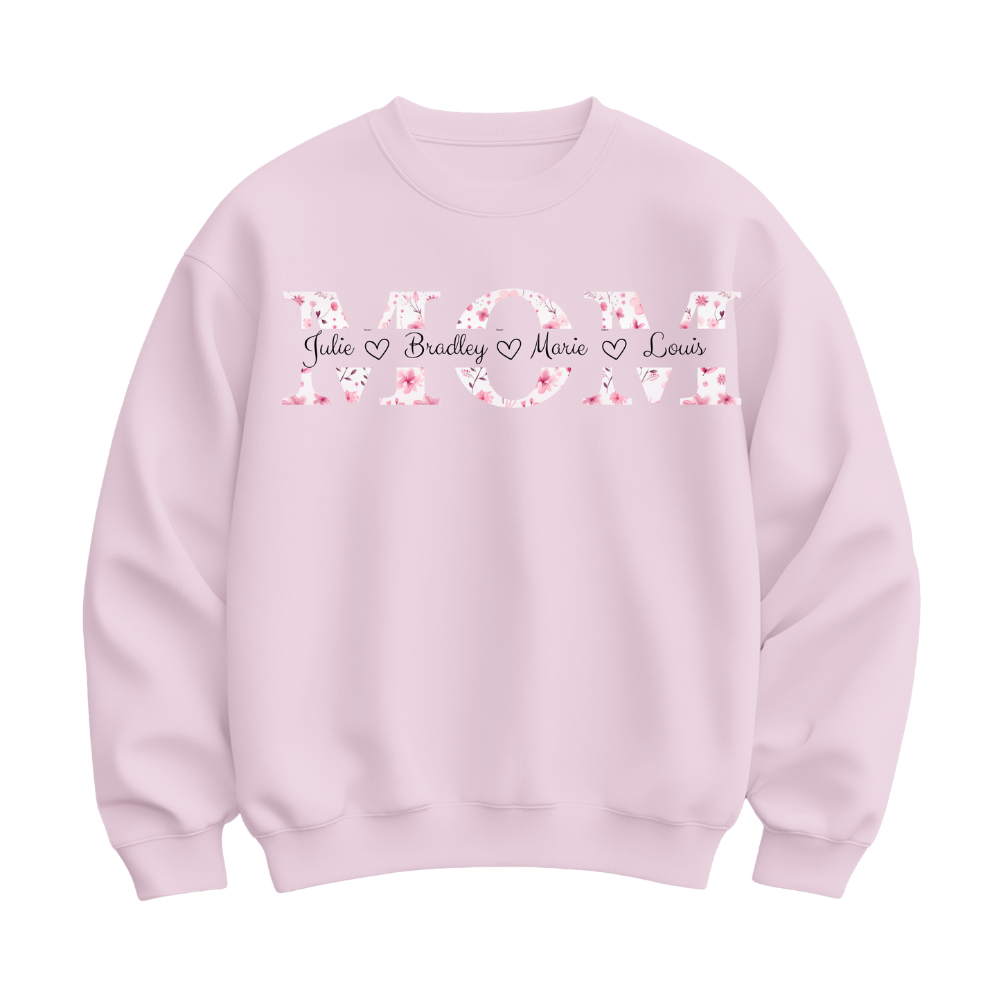 Personalized Mom Sweatshirt with Kids' Names, Custom Cozy Pullover for Mother's Day Gift