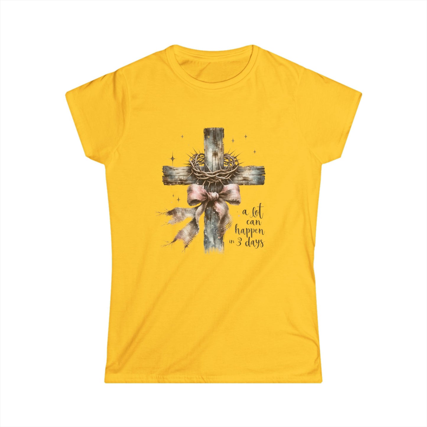 Inspirational Faith Tee for Women, A Lot Can Happen in 3 Days Shirt, Religious Gift, Casual Christian Apparel, Easter Shirt, Spiritual Wear