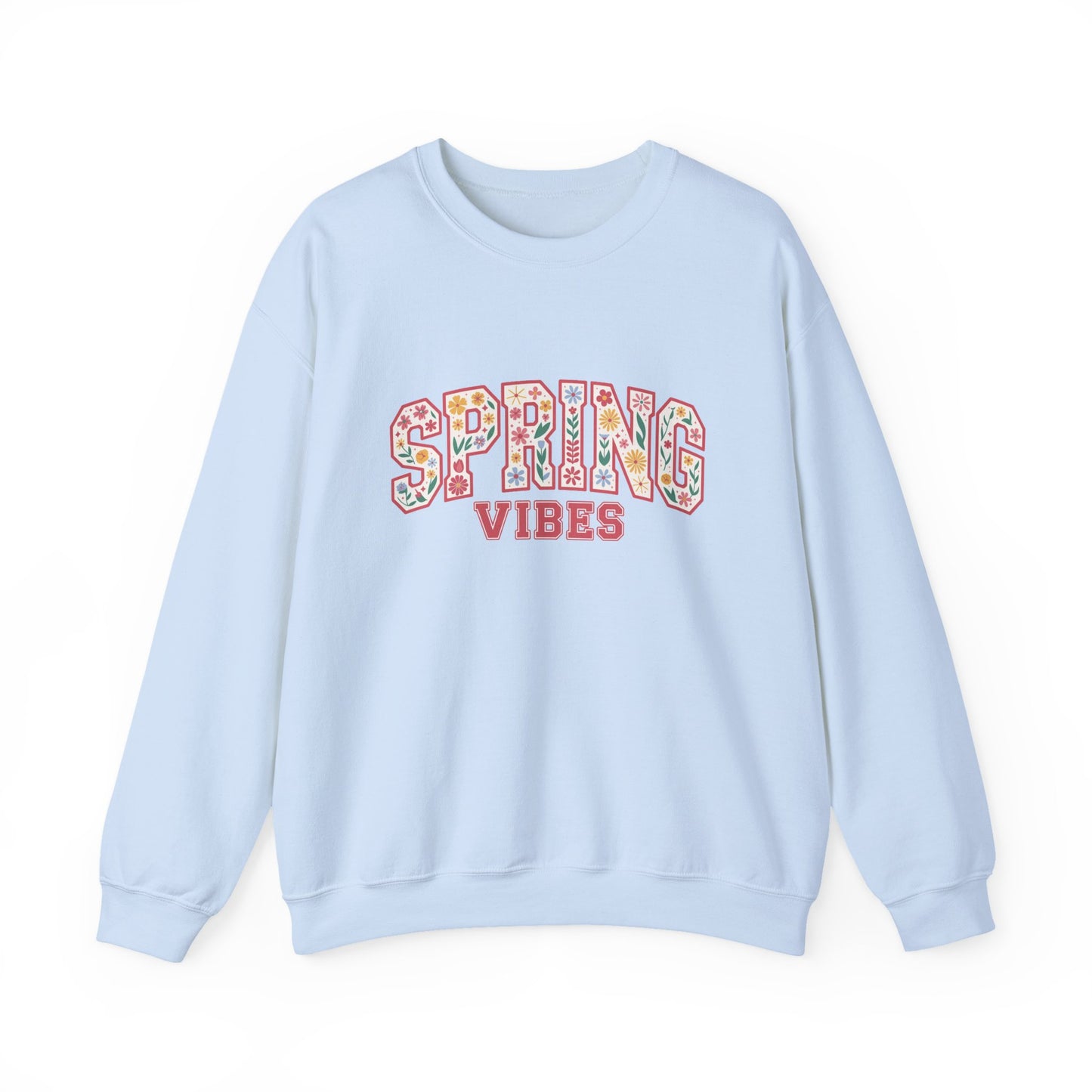 Spring Vibes Floral Crewneck Sweatshirt