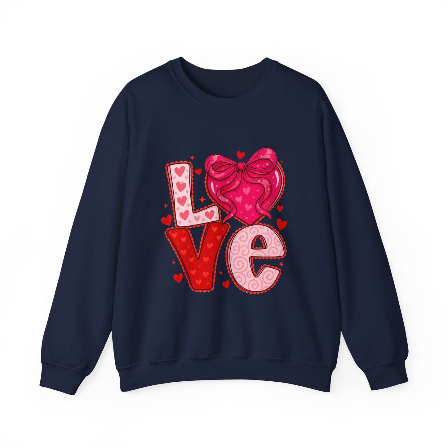 Coquette Love Crewneck Sweatshirt — Feminine Heart Graphic Crewneck
