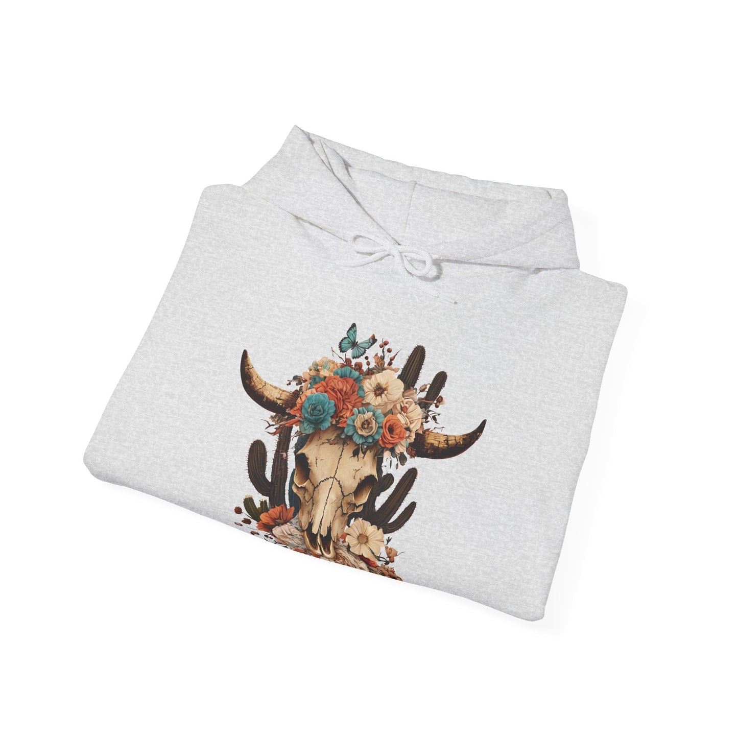 Floral Skull Women's Heavy Blend™ Hoodie, Perfect Gift for Mother's Day