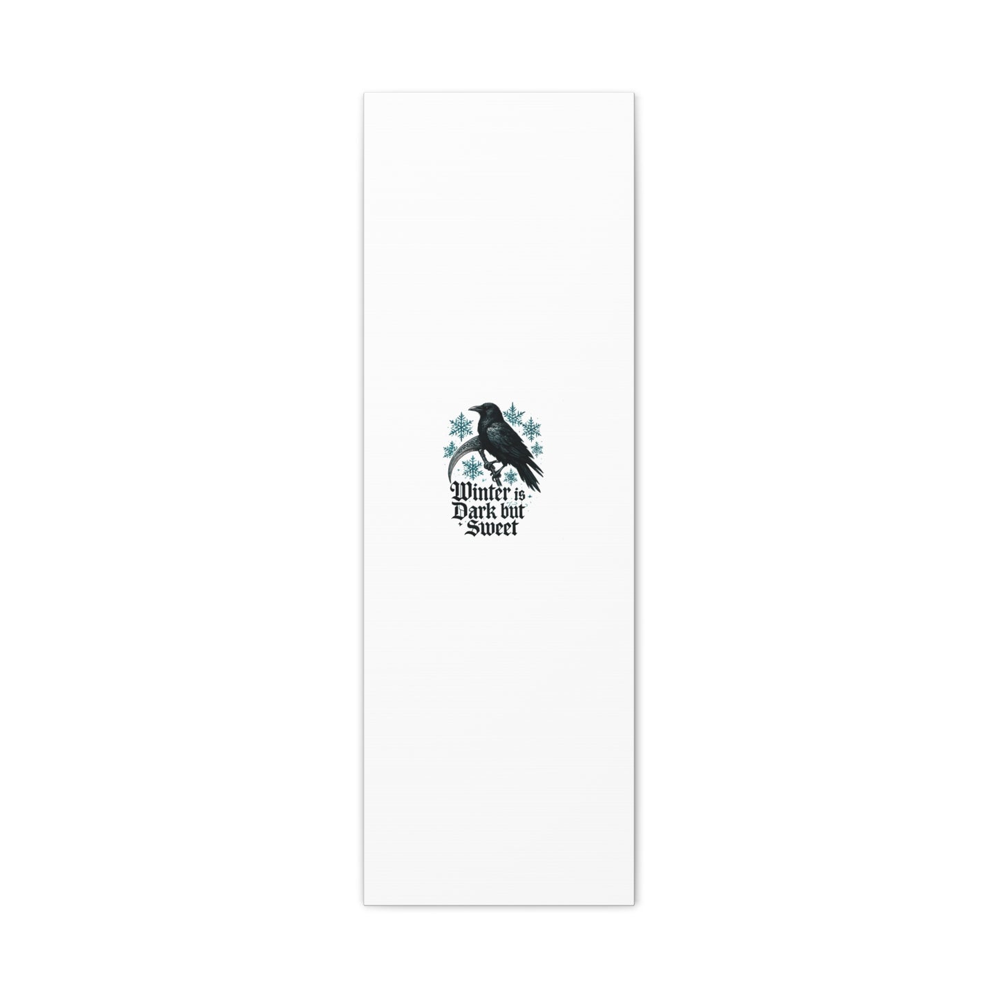 Raven Winter Canvas Art — “Winter is Dark but Sweet” Stretched Matte Print
