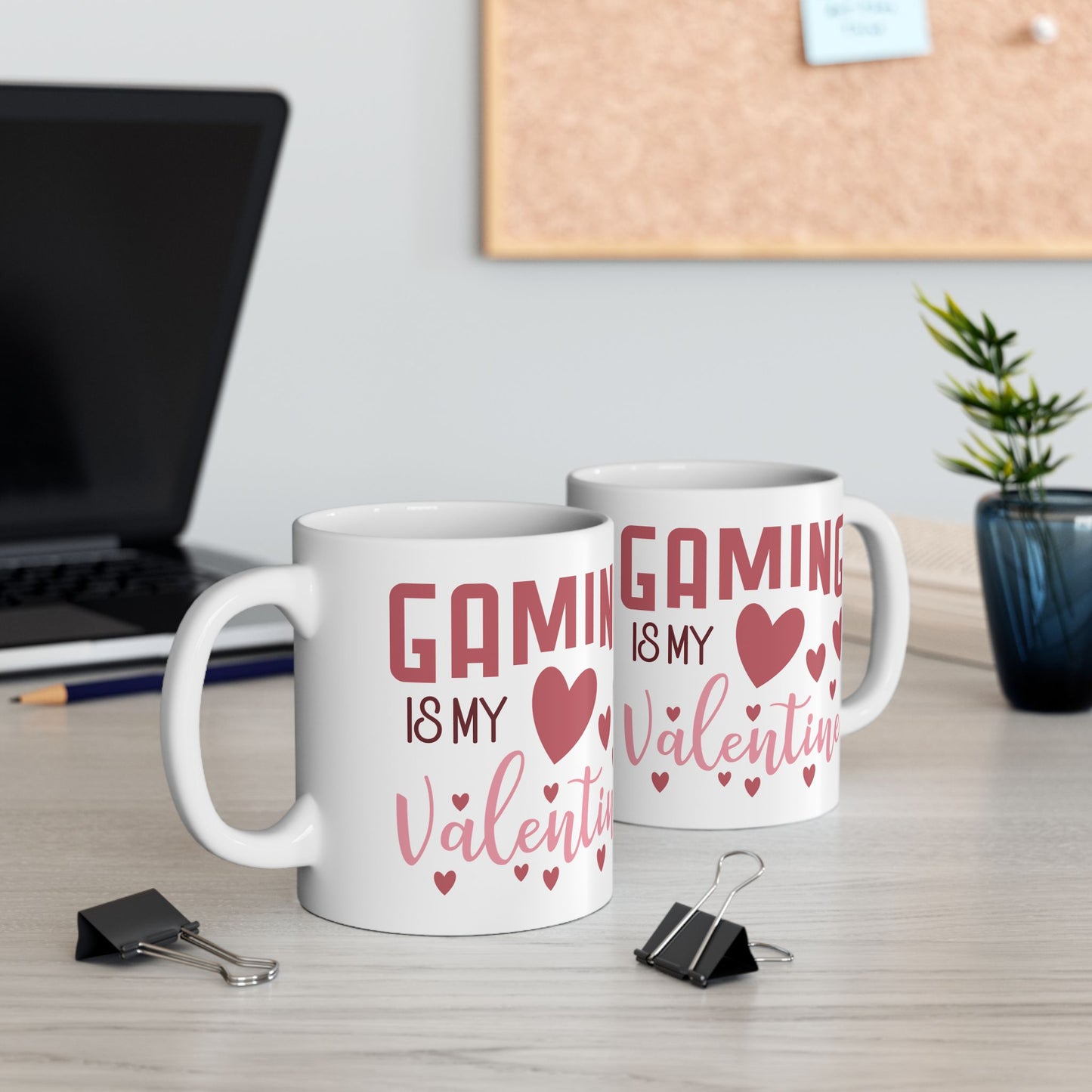 Gaming Is My Valentine Ceramic Mug — 11oz & 15oz Cute Gamer Coffee Cup