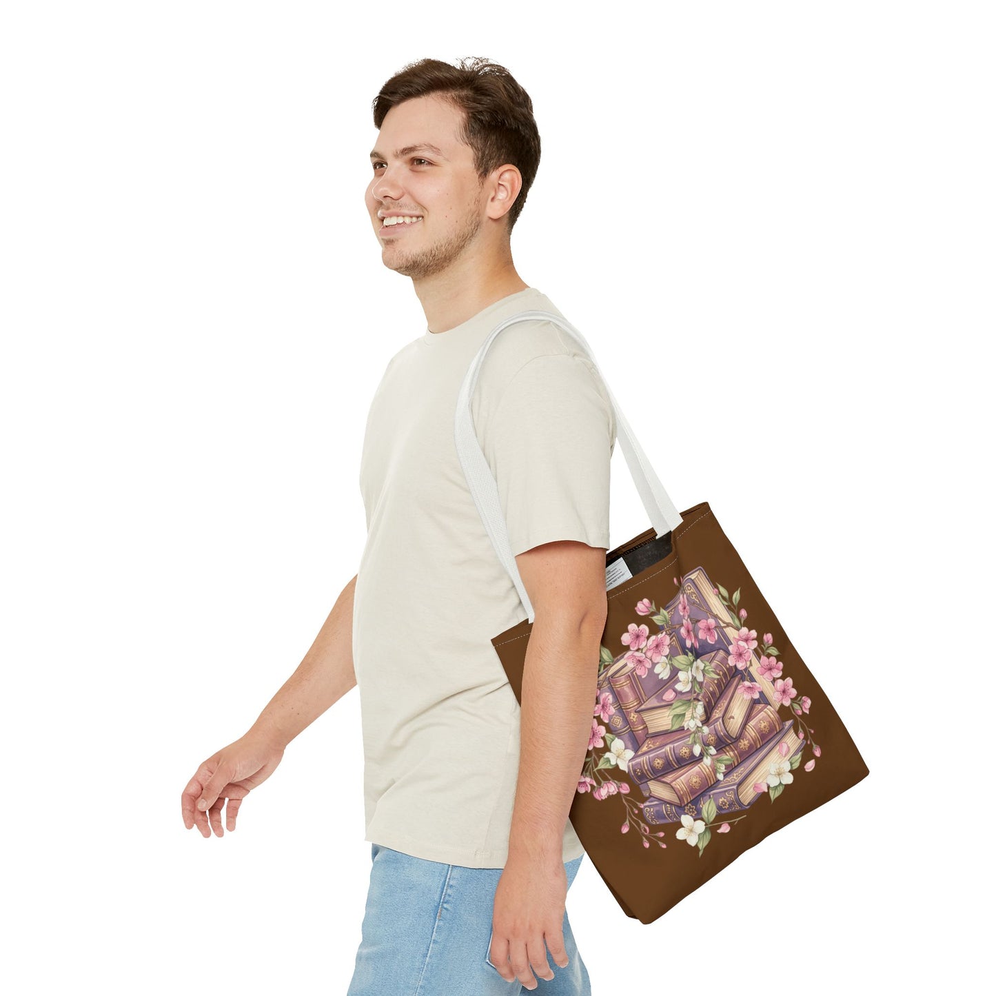 Wildflower Book Tote — Floral Print Library Tote