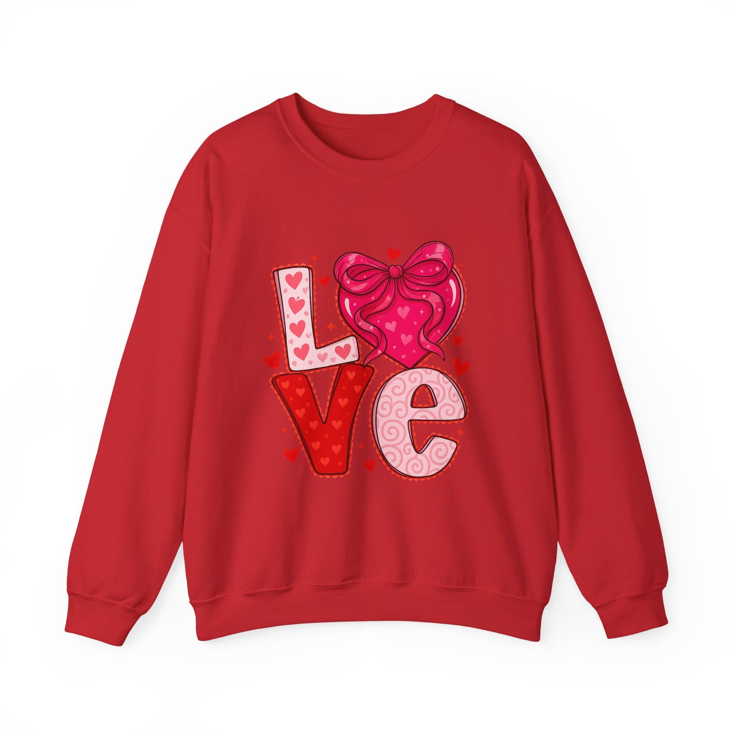 Coquette Love Crewneck Sweatshirt — Feminine Heart Graphic Crewneck