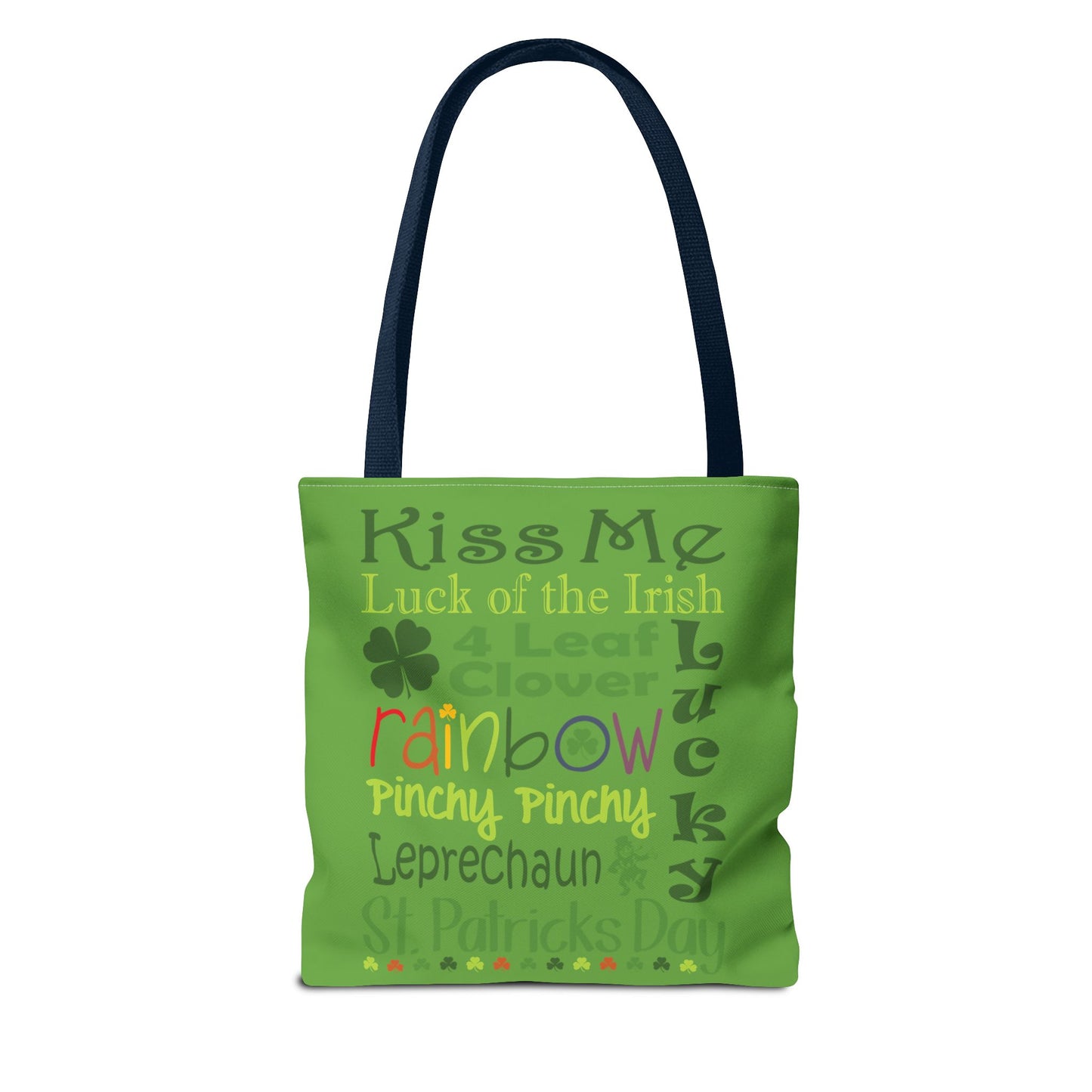 St. Patrick's Word Riot Green Tote Bag — Bold Typographic Holiday Tote - 3 Sizes