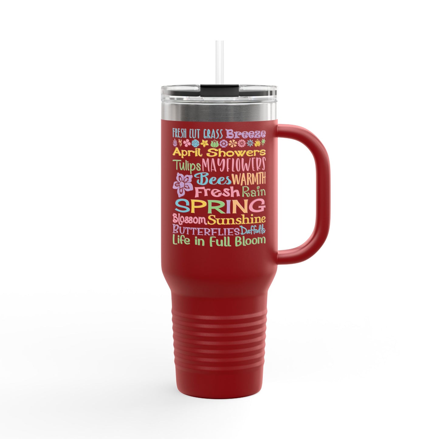 Spring Riot Word Cloud Insulated 40oz -Travel Mug Tumbler