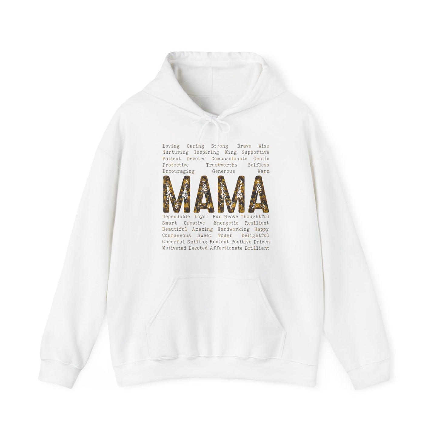 Mama Word Art Heavy Blend Hoodie - Perfect Gift for Moms