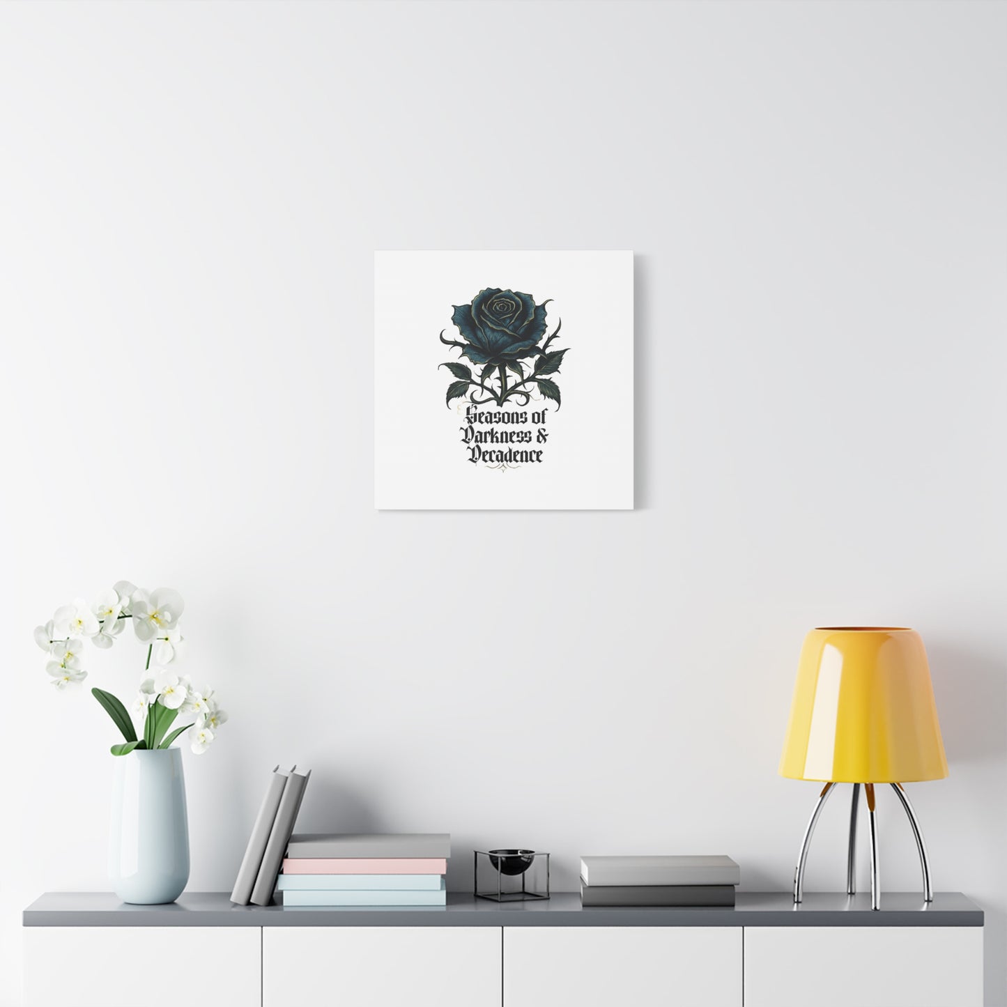 Canvas Wall Art — Gothic Blue Rose "Seasons of Darkness & Decadence"