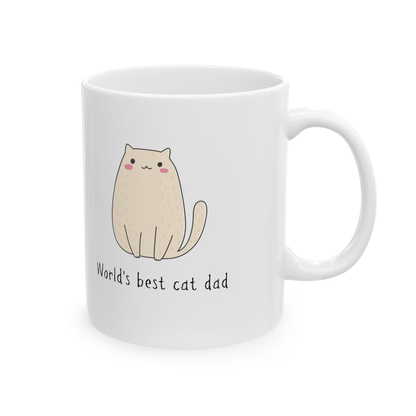 Cat Dad Coffee Mug (11oz & 15oz) - World's Best Cat Dad Design