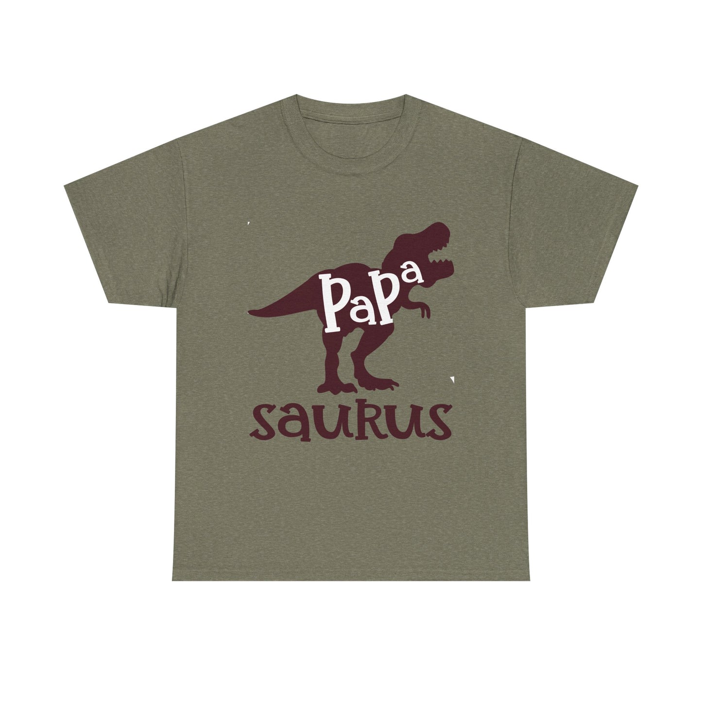 Papa Saurus: The Ultimate Dinosaur Dad Unisex Heavy Cotton T-Shirt - Perfect Father's Day Gift for Prehistoric Parents