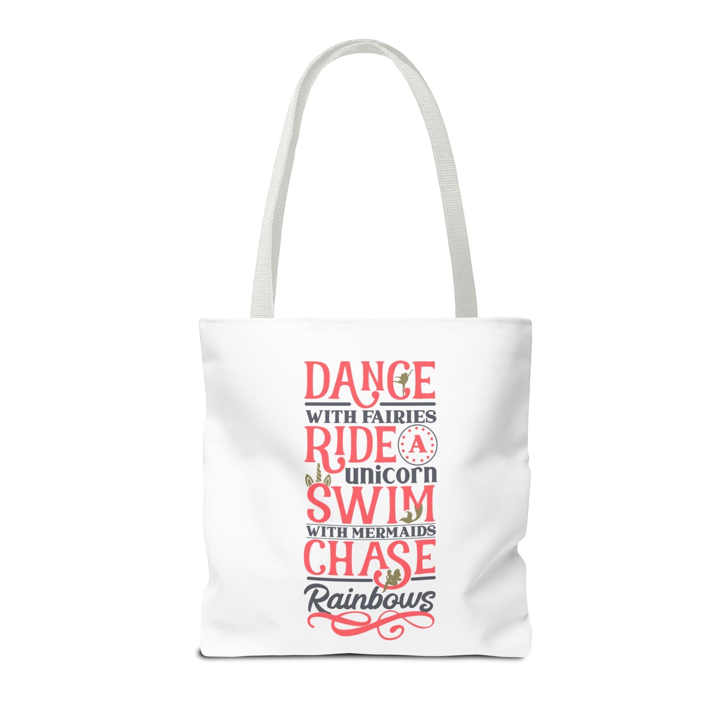 Whimsical Adventure Tote Bag - Dance with Fairies, Ride Unicorns, Swim with Mermaids
