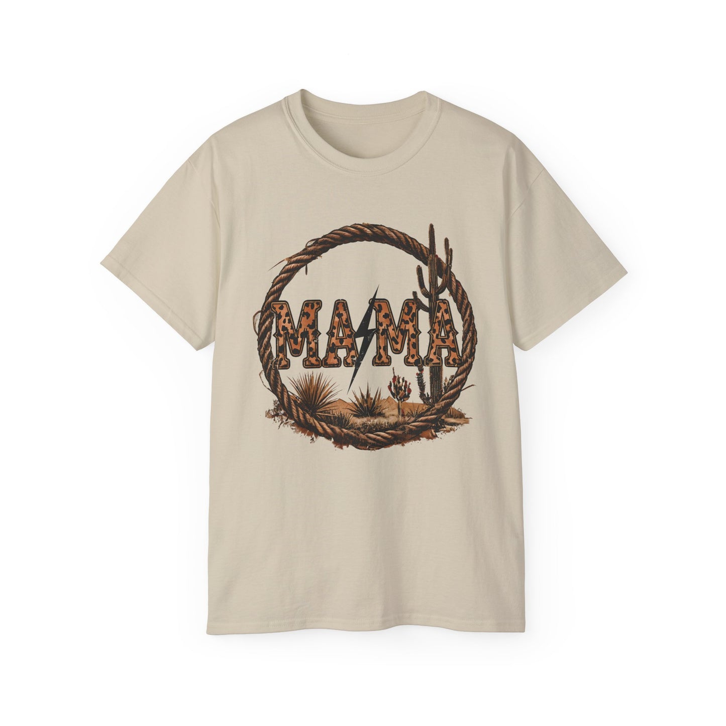 Western-Inspired Mama Cactus Graphic Tee – Unisex Ultra Cotton Shirt for Moms