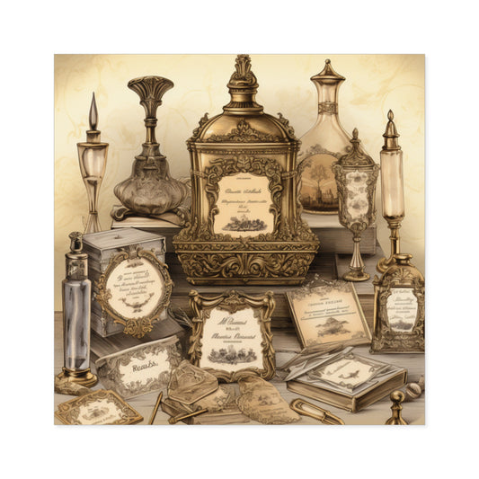 Antique Apothecary Label Square Decal #2