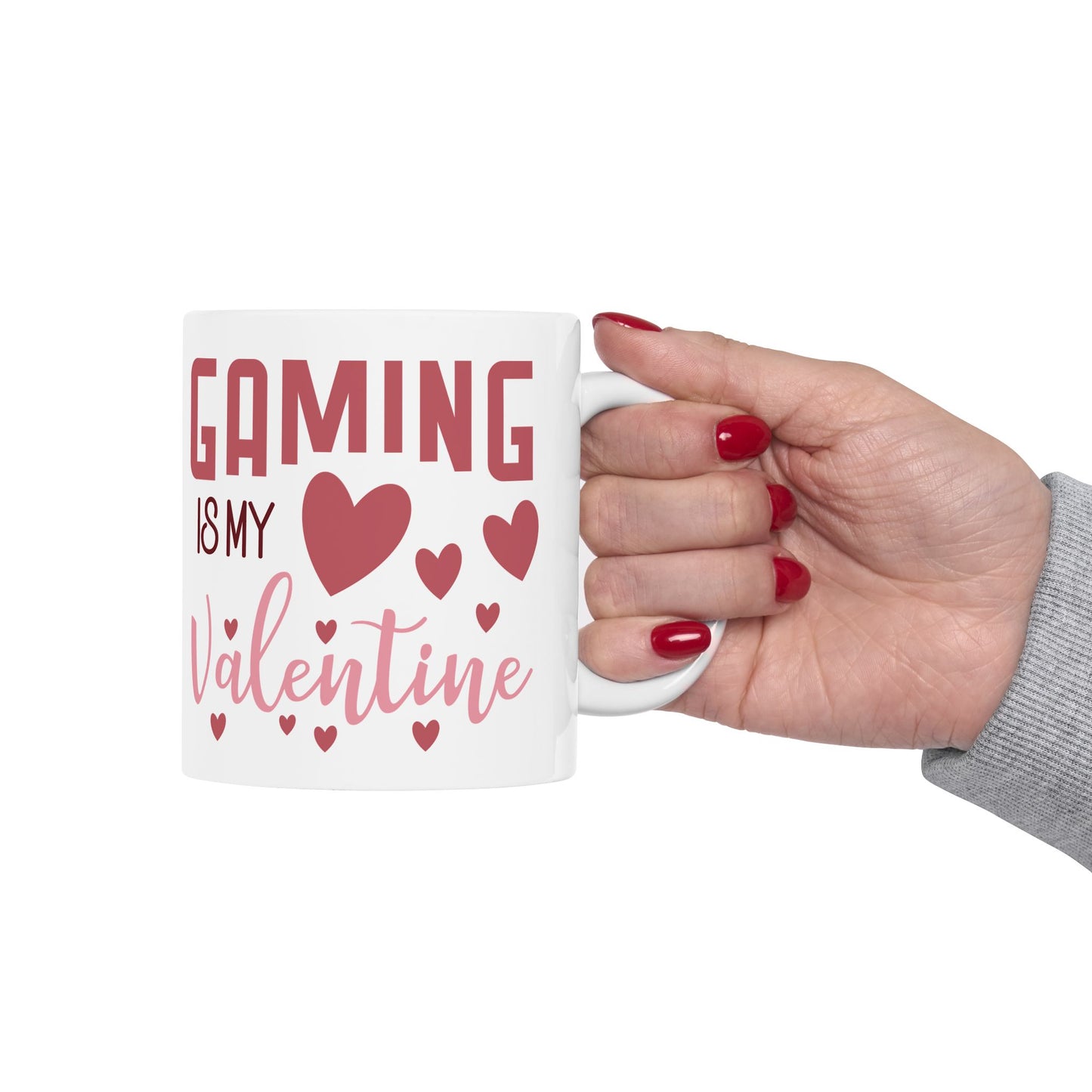Gaming Is My Valentine Ceramic Mug — 11oz & 15oz Cute Gamer Coffee Cup