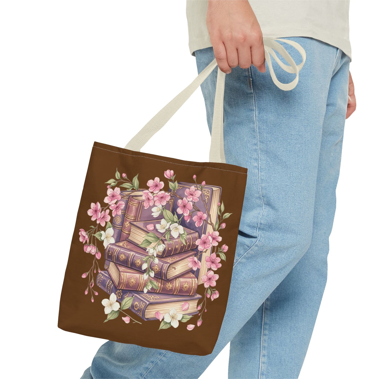 Wildflower Book Tote — Floral Print Library Tote