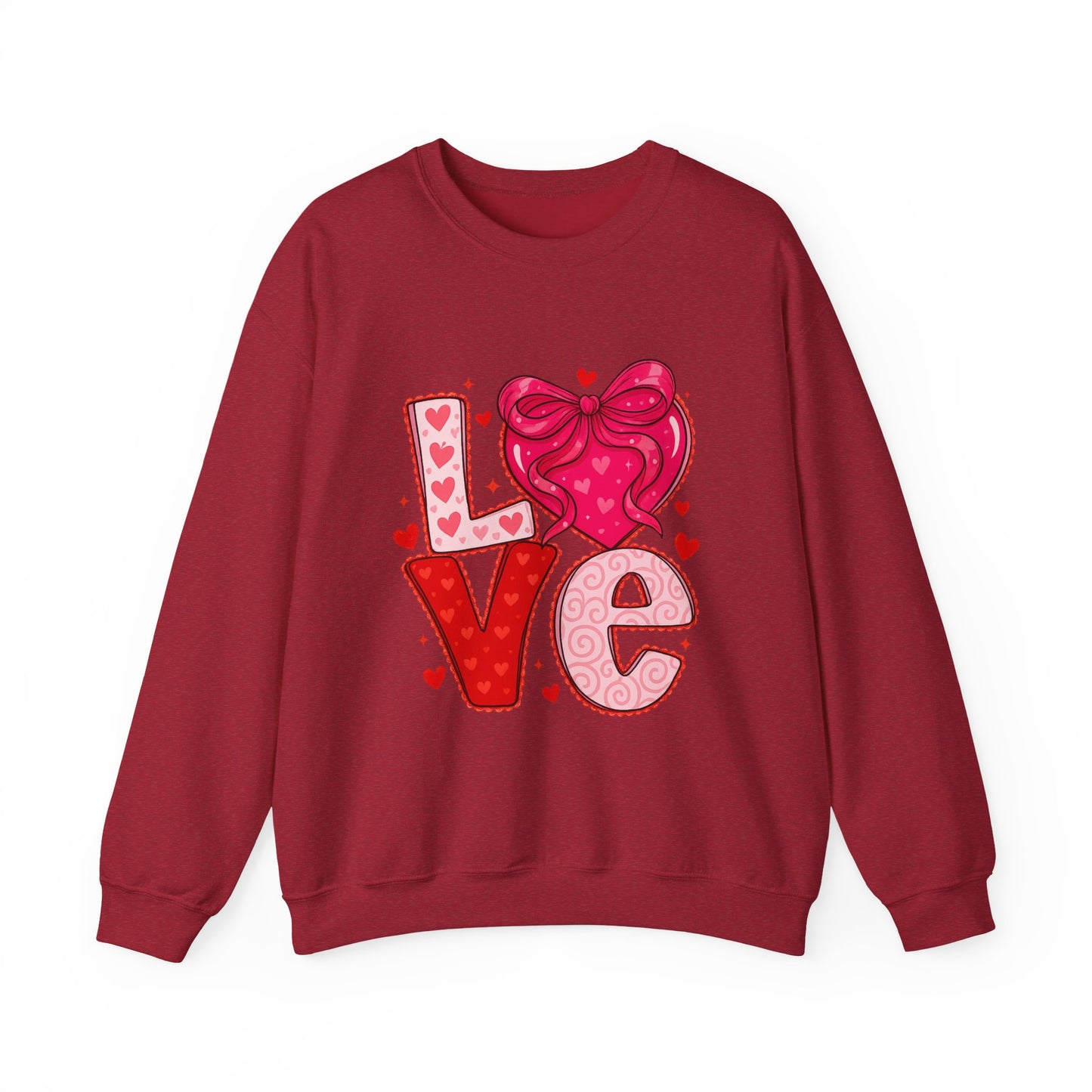 Coquette Love Crewneck Sweatshirt — Feminine Heart Graphic Crewneck