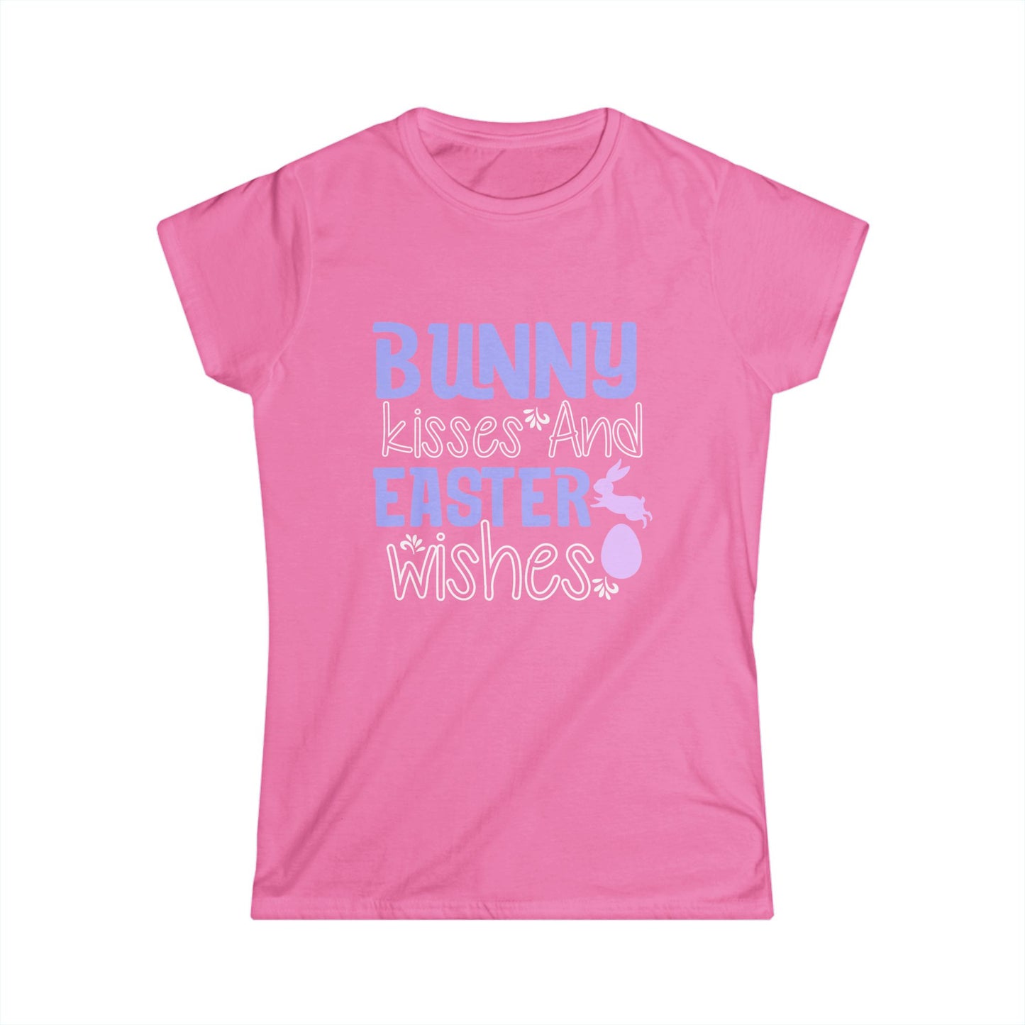 Bunny Easter Wishes Tee — Women's Pastel Easter T-Shirt