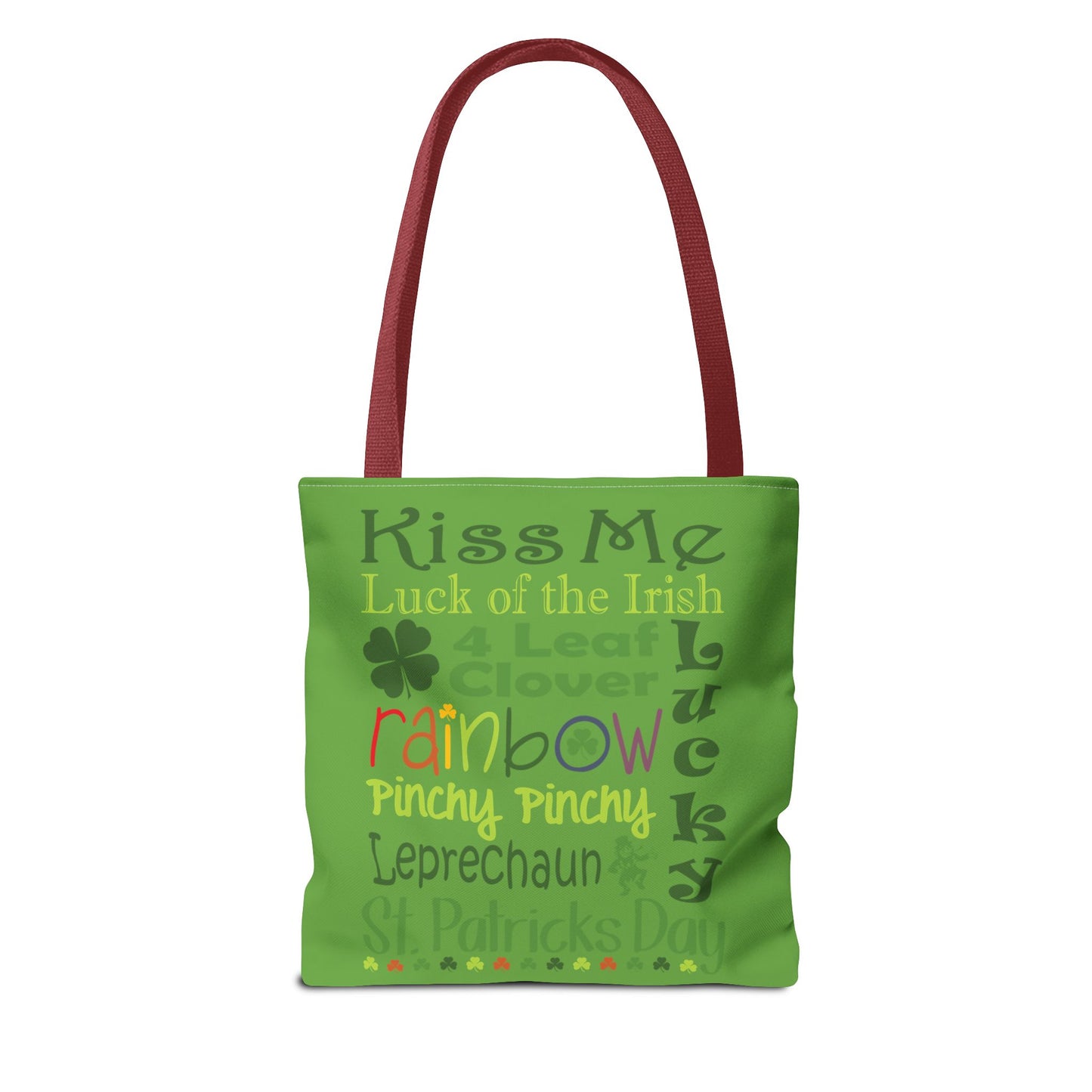 St. Patrick's Word Riot Green Tote Bag — Bold Typographic Holiday Tote - 3 Sizes