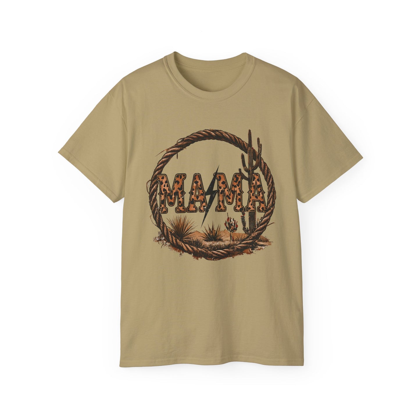 Western-Inspired Mama Cactus Graphic Tee – Unisex Ultra Cotton Shirt for Moms