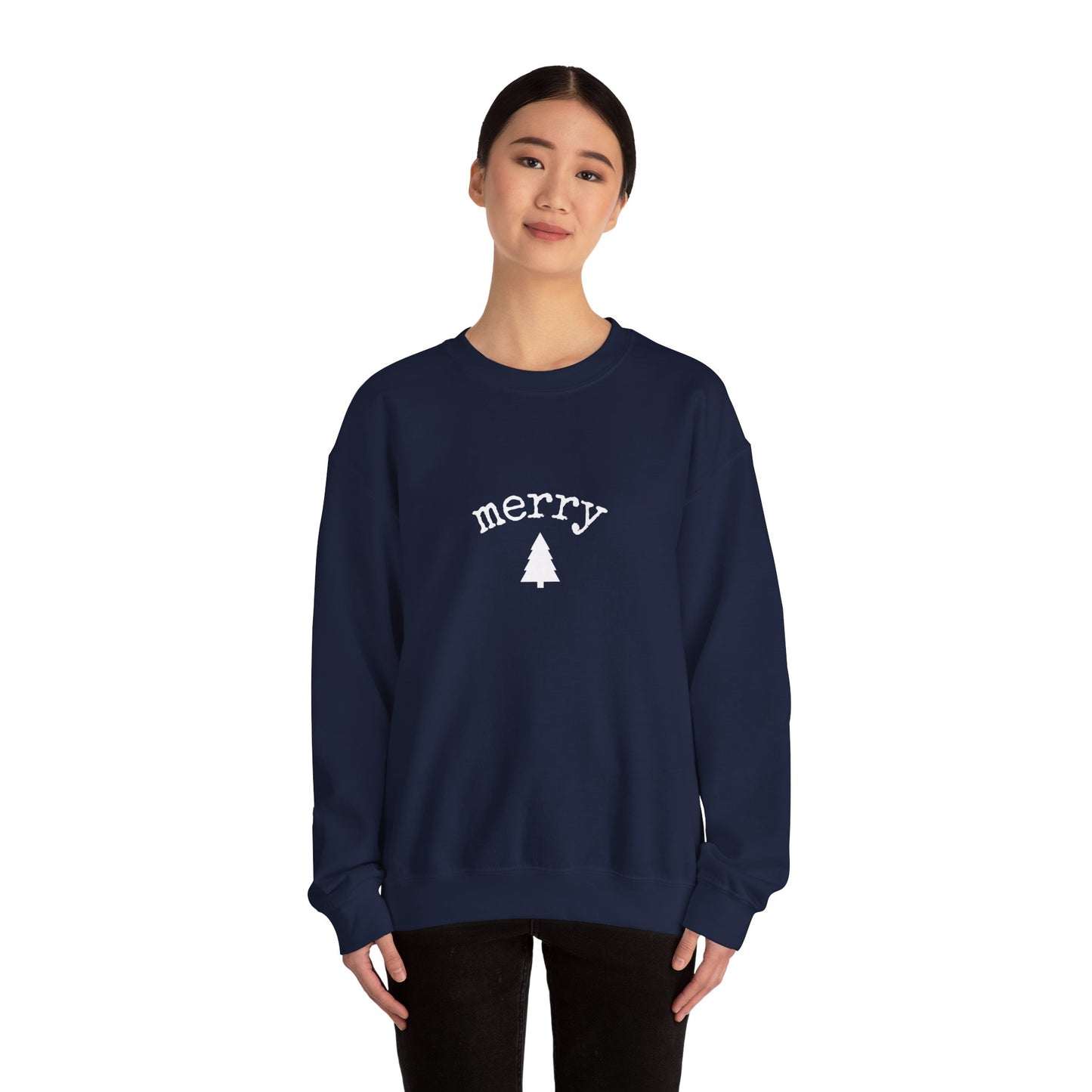 Merry Festive Holiday Crewneck Sweatshirt — Cute Christmas Sweatshirt