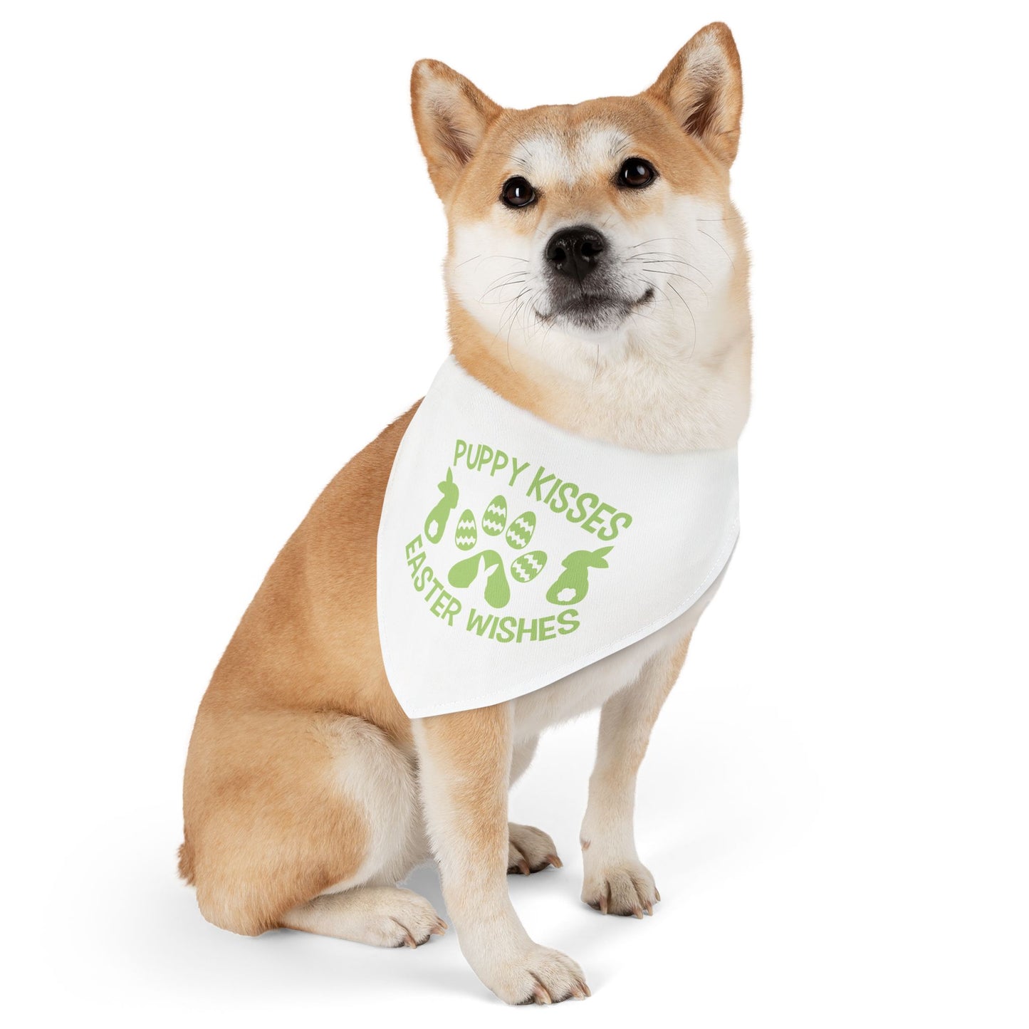 Green Easter Themed Pet Bandana Collar for Dogs