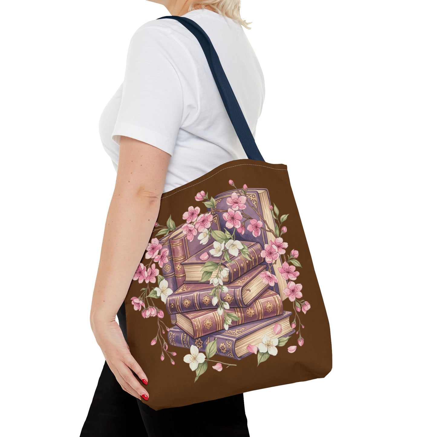Wildflower Book Tote — Floral Print Library Tote