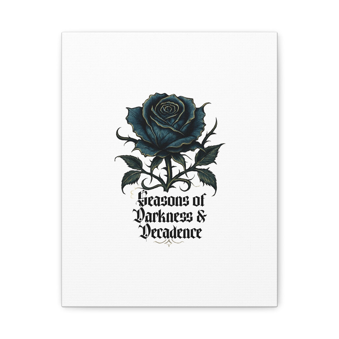 Canvas Wall Art — Gothic Blue Rose "Seasons of Darkness & Decadence"