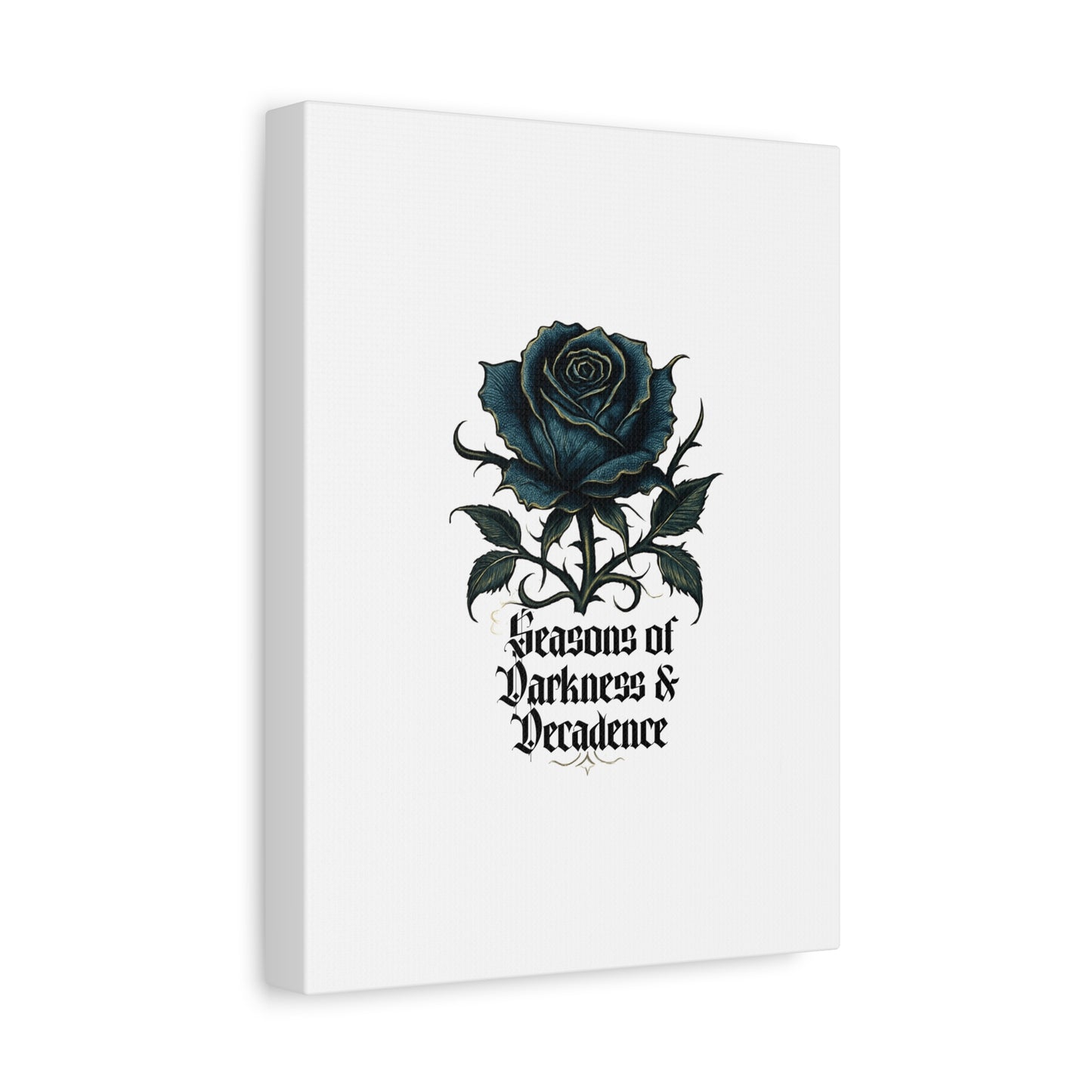 Canvas Wall Art — Gothic Blue Rose "Seasons of Darkness & Decadence"