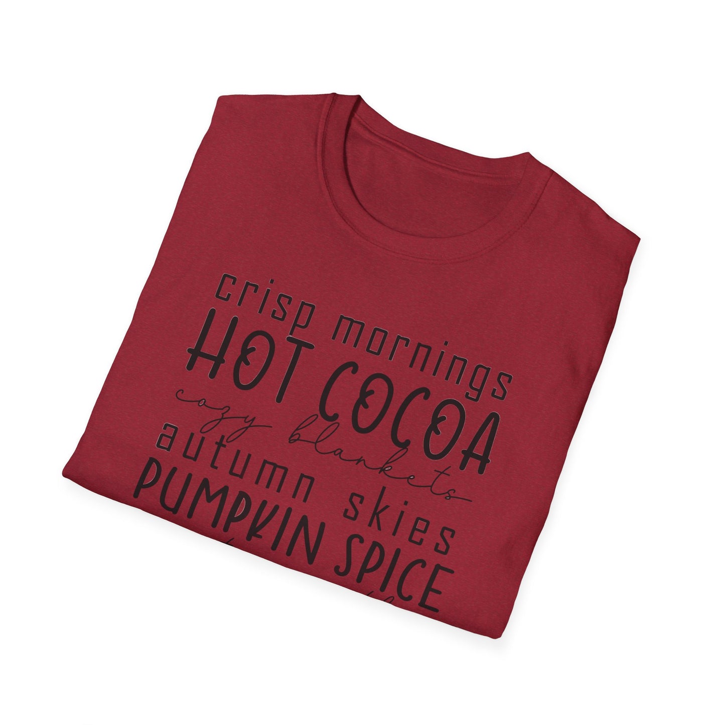 Cozy Fall T-Shirt | Autumn Vibes Shirt, Pumpkin Spice Tee, Hot Cocoa Top, Seasonal Casual Wear, Thanksgiving Gift