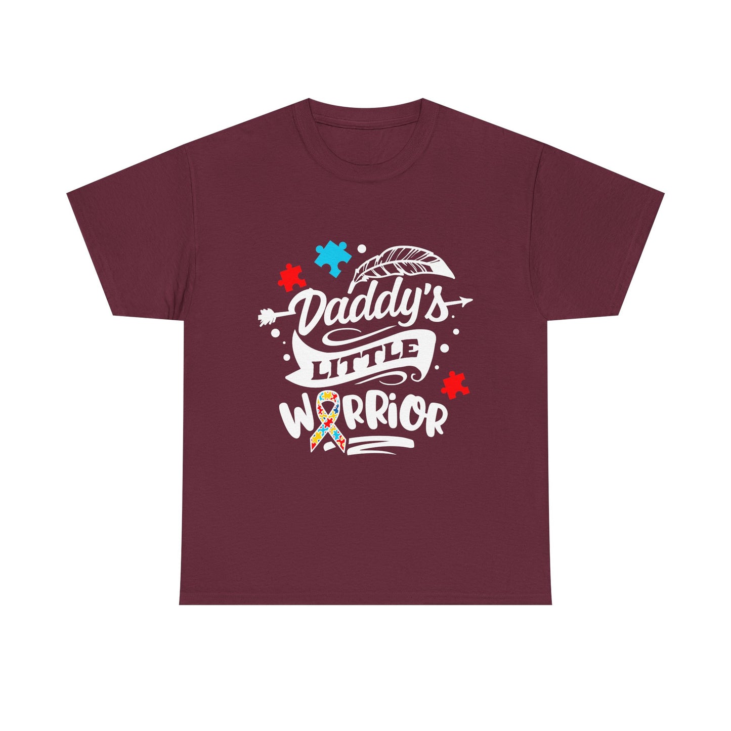 Daddy's Little Warrior Autism Dad T-shirt for Dad for Father's Day