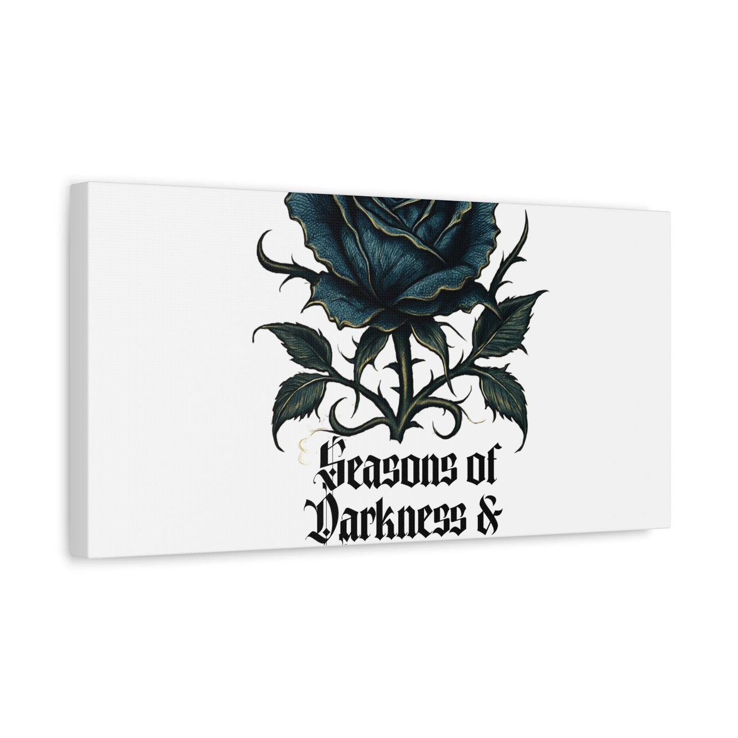 Canvas Wall Art — Gothic Blue Rose "Seasons of Darkness & Decadence"