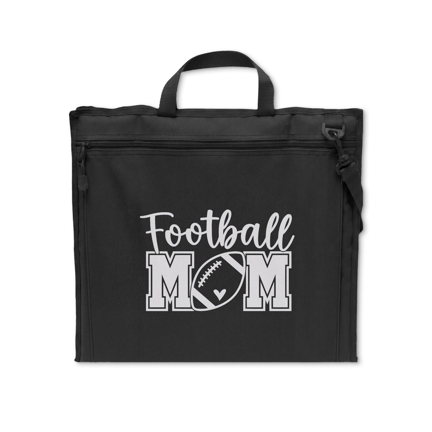 Football Mom Stadium Seat — Portable Padded Bleacher Seat with Backrest