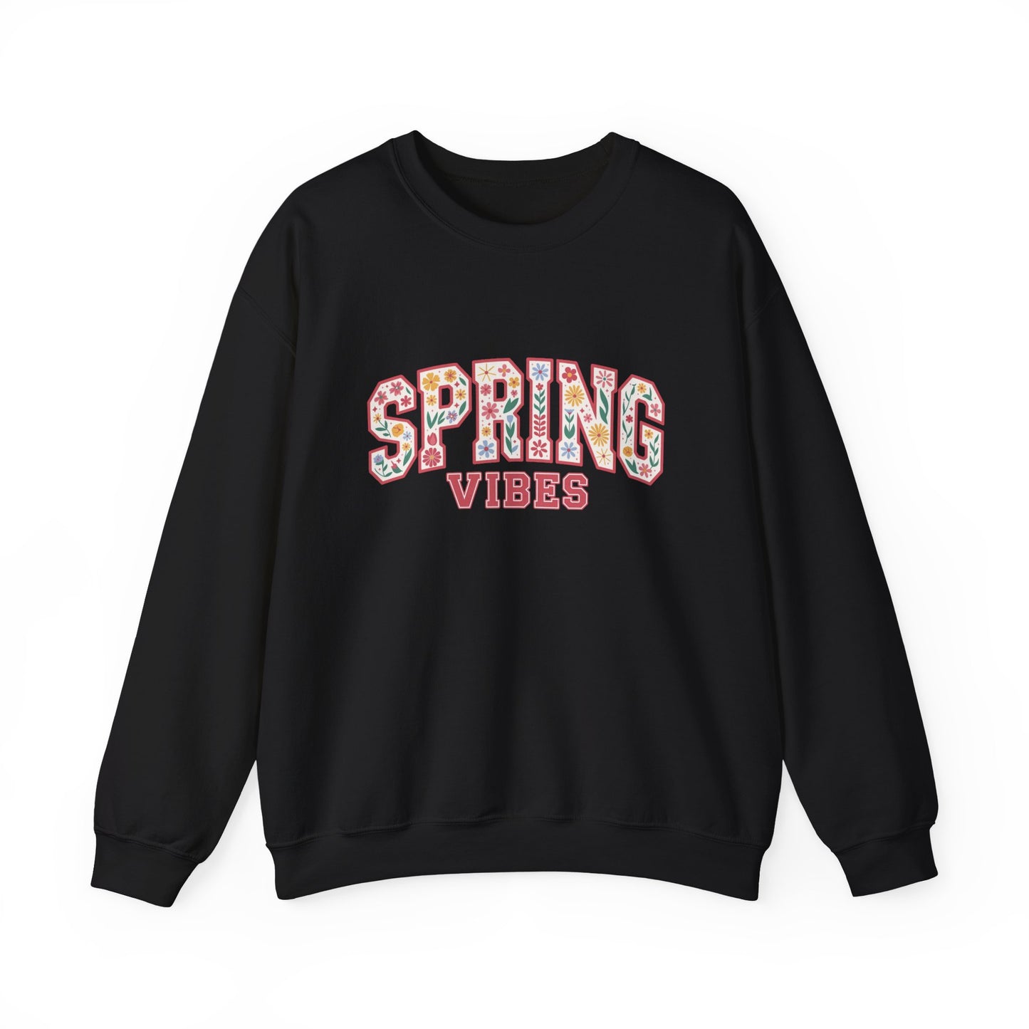 Spring Vibes Floral Crewneck Sweatshirt