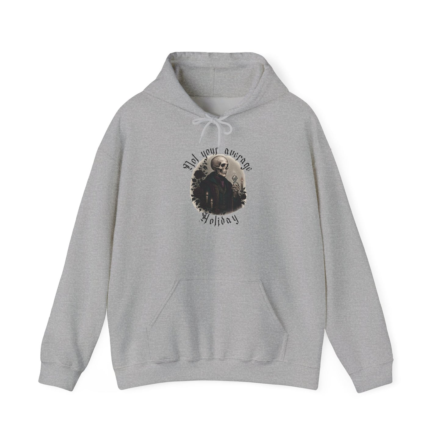 "Not Your Average Holiday" Vintage Skull Graphic Hoodie