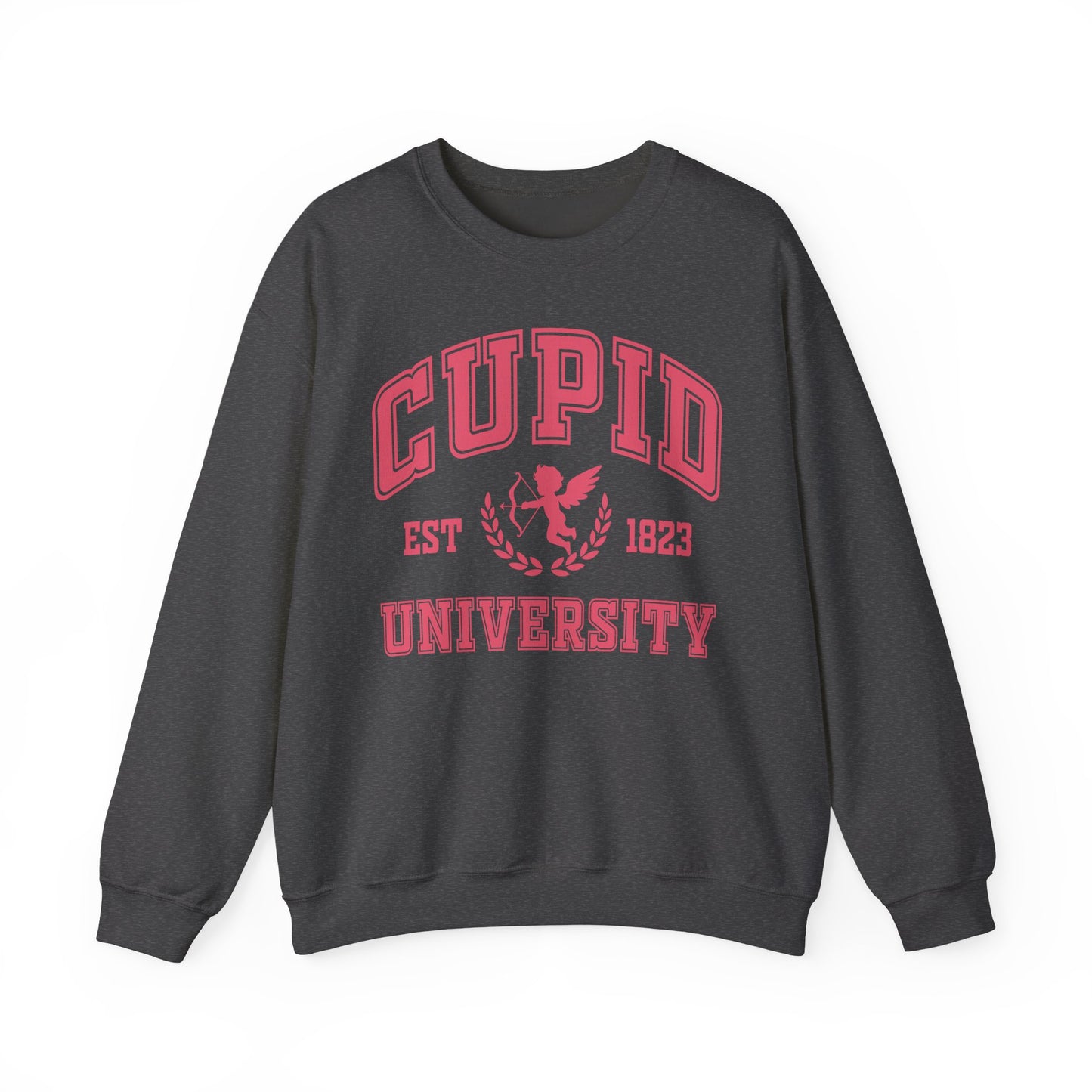 Cupid University Crewneck Sweatshirt — Valentine's Day Graphic Sweatshirt