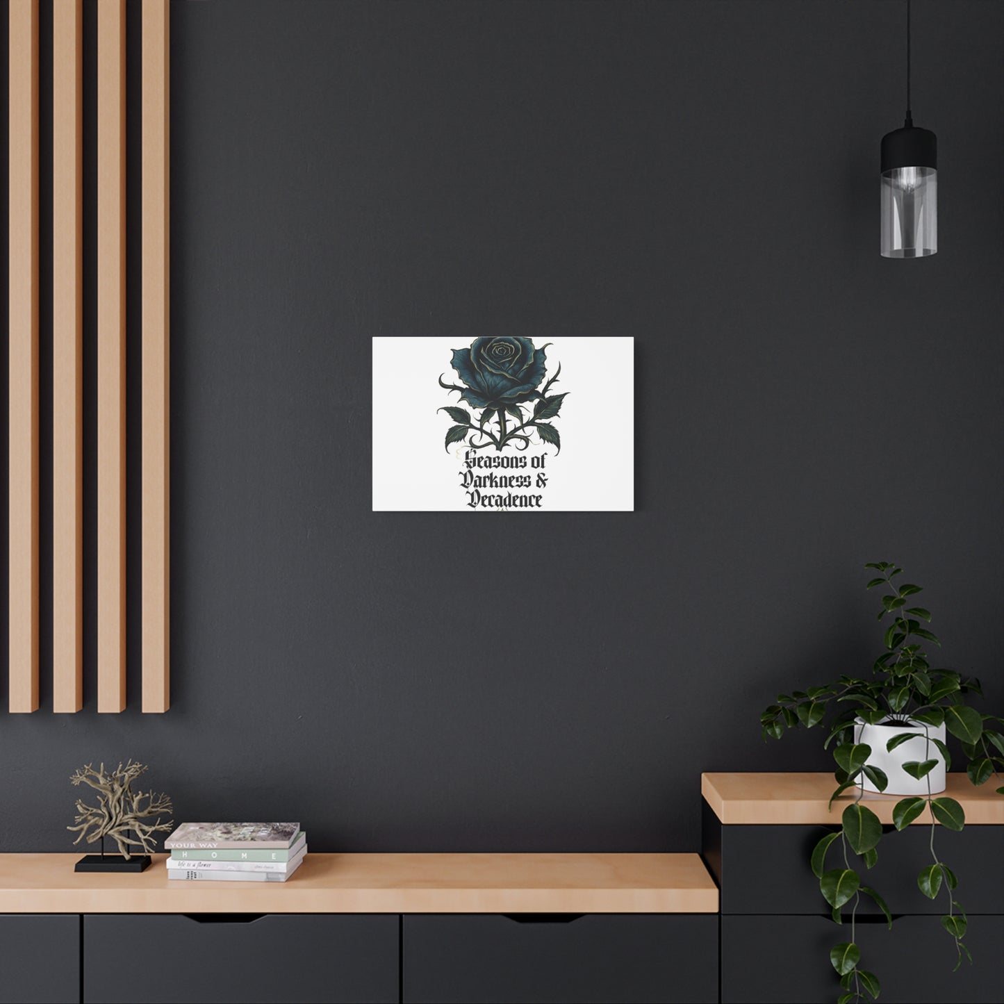 Canvas Wall Art — Gothic Blue Rose "Seasons of Darkness & Decadence"