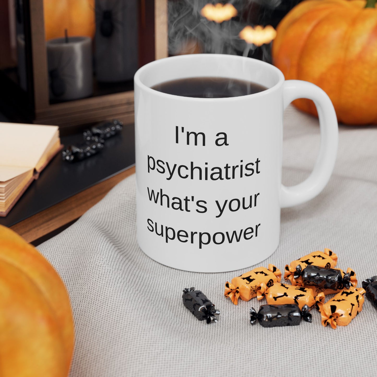 Psychiatrist Superpower White Mug (11 oz & 15oz)
