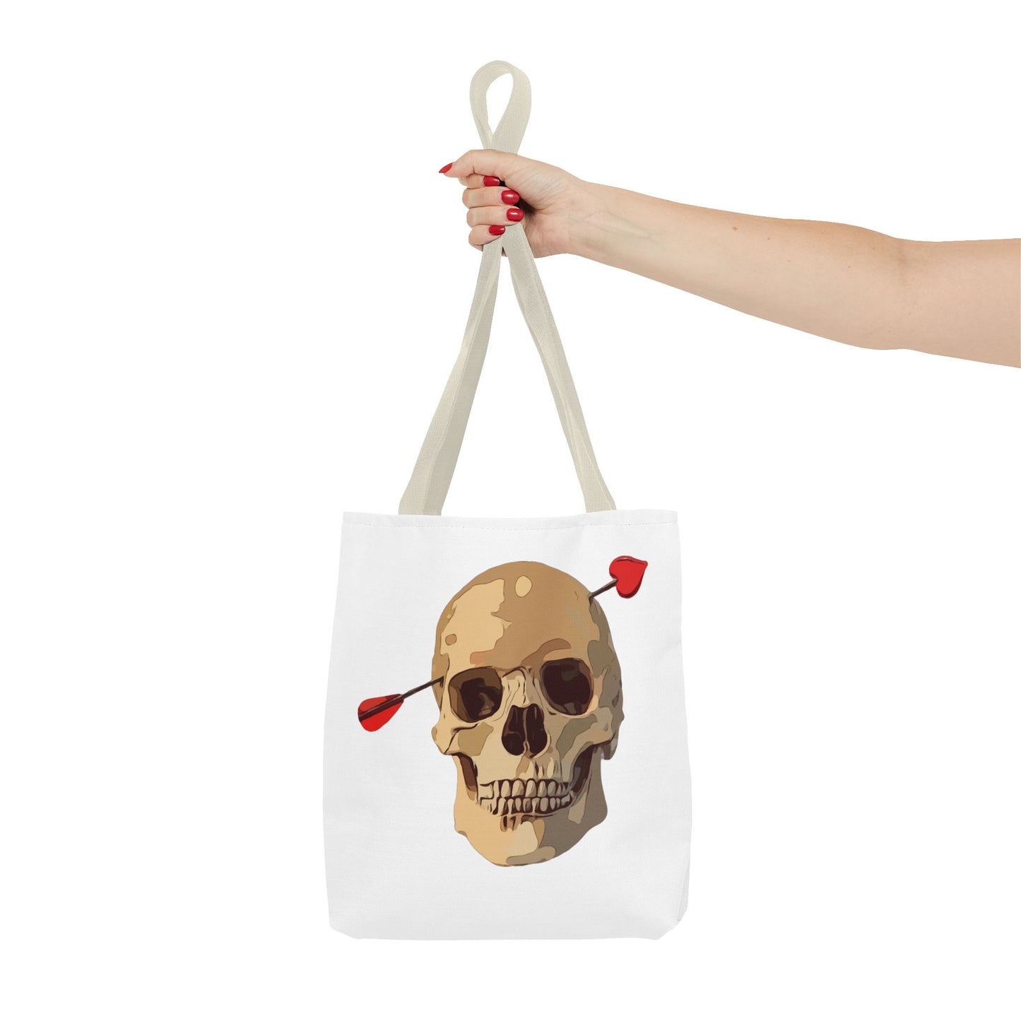 Skull Graphic Cupid Tote Bag: Edgy Elegance Meets Functional Style