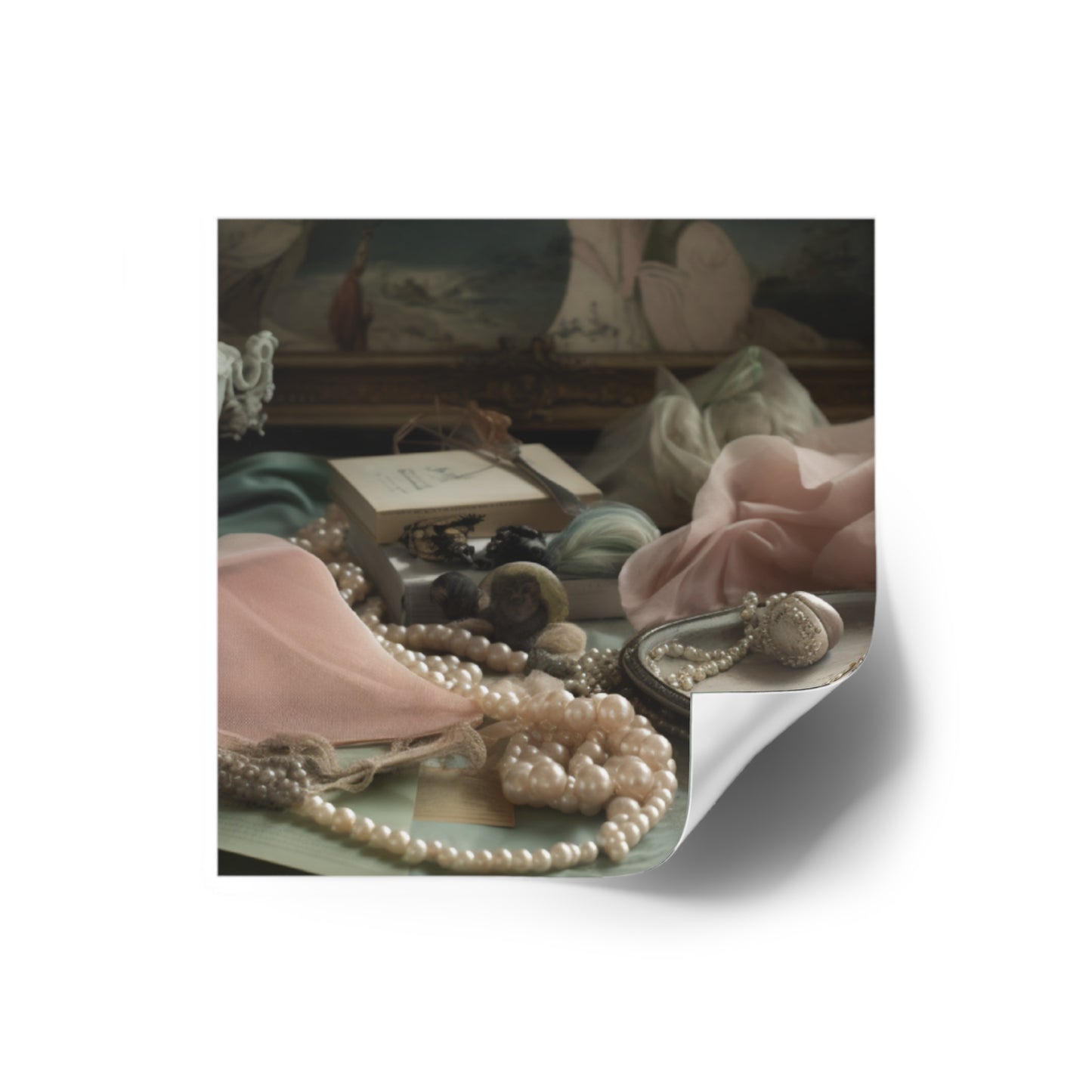 Vintage Women's Boudoir Square Sticker #1