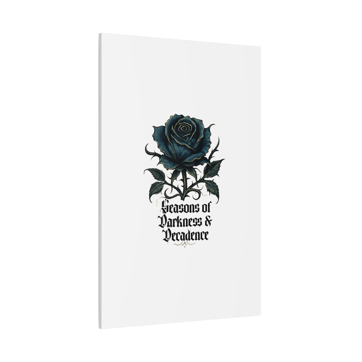 Canvas Wall Art — Gothic Blue Rose "Seasons of Darkness & Decadence"