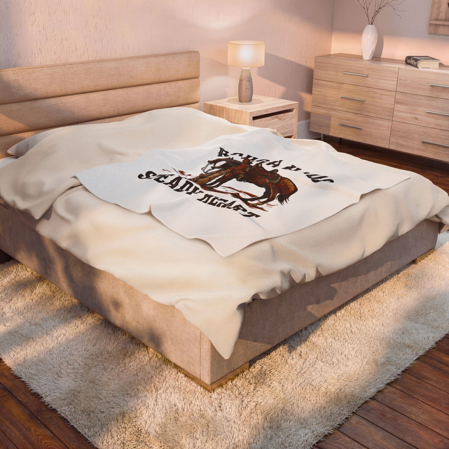 Rough Hands Steady Heart Velveteen Blanket | Western, Cowboy, Americana