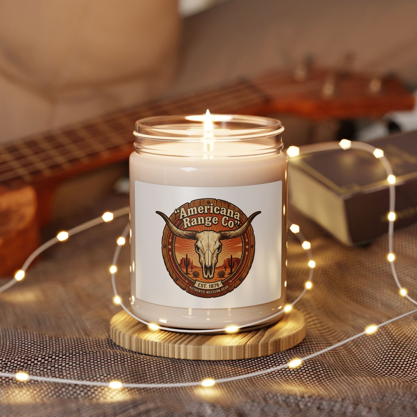 Western Skull Logo Candle | Soy Candle, Frontier Americana Scent