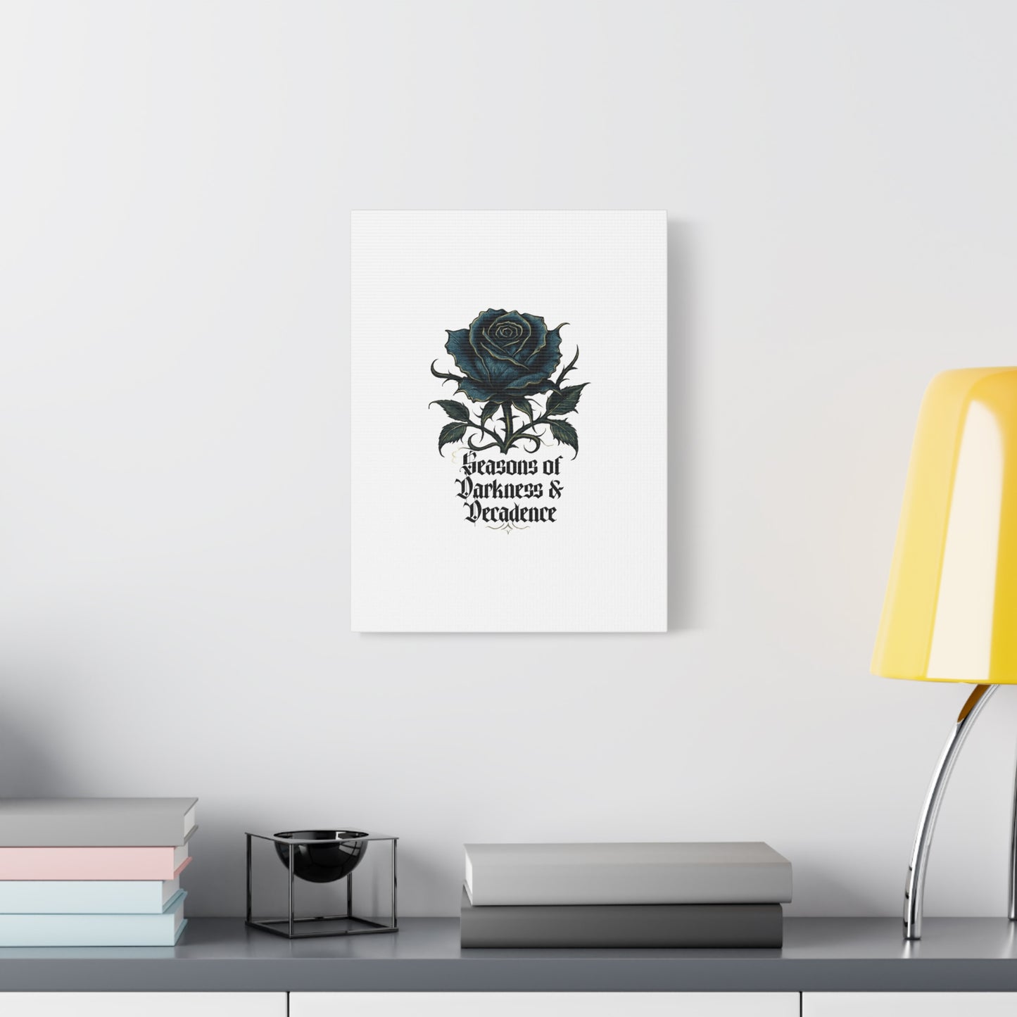 Canvas Wall Art — Gothic Blue Rose "Seasons of Darkness & Decadence"