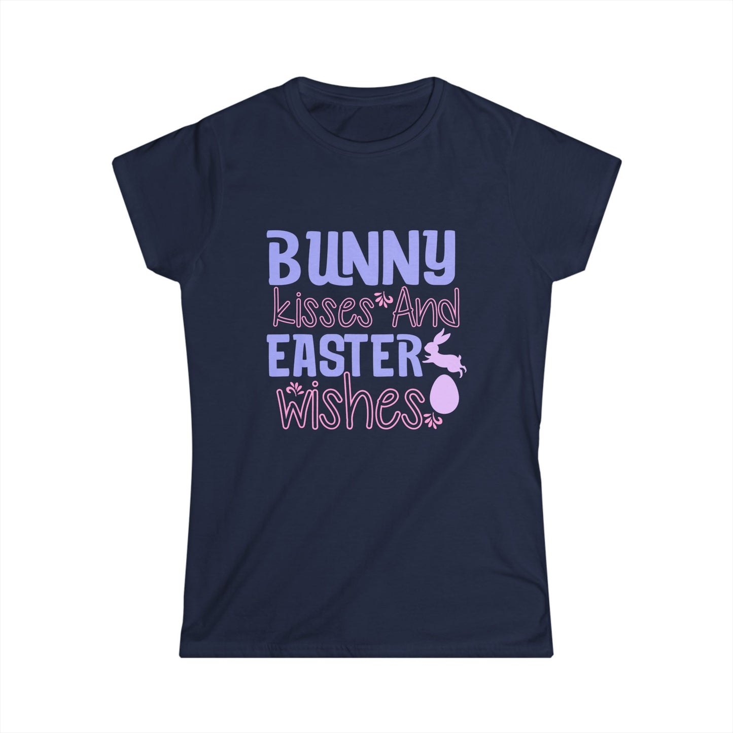 Bunny Easter Wishes Tee — Women's Pastel Easter T-Shirt