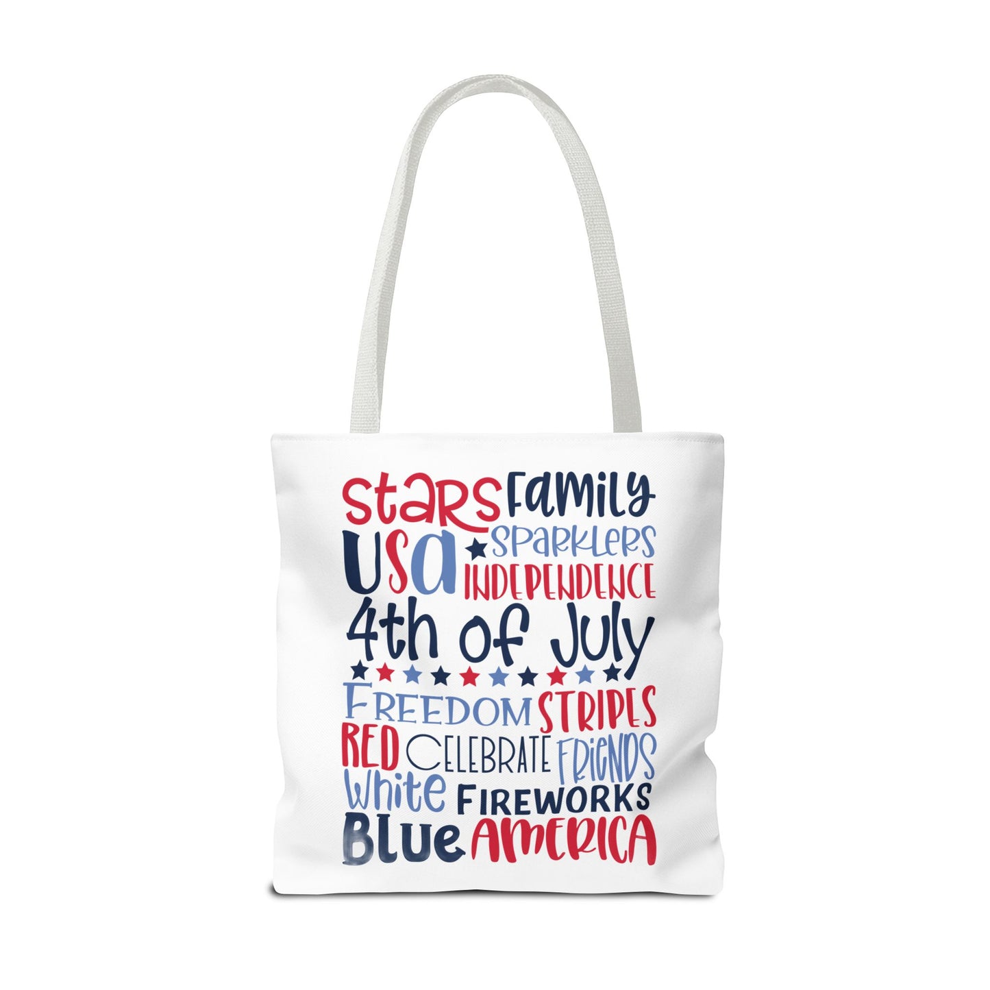 4th of July Tote Bag - USA Patriotic Stars & Stripes Independence Day Tote