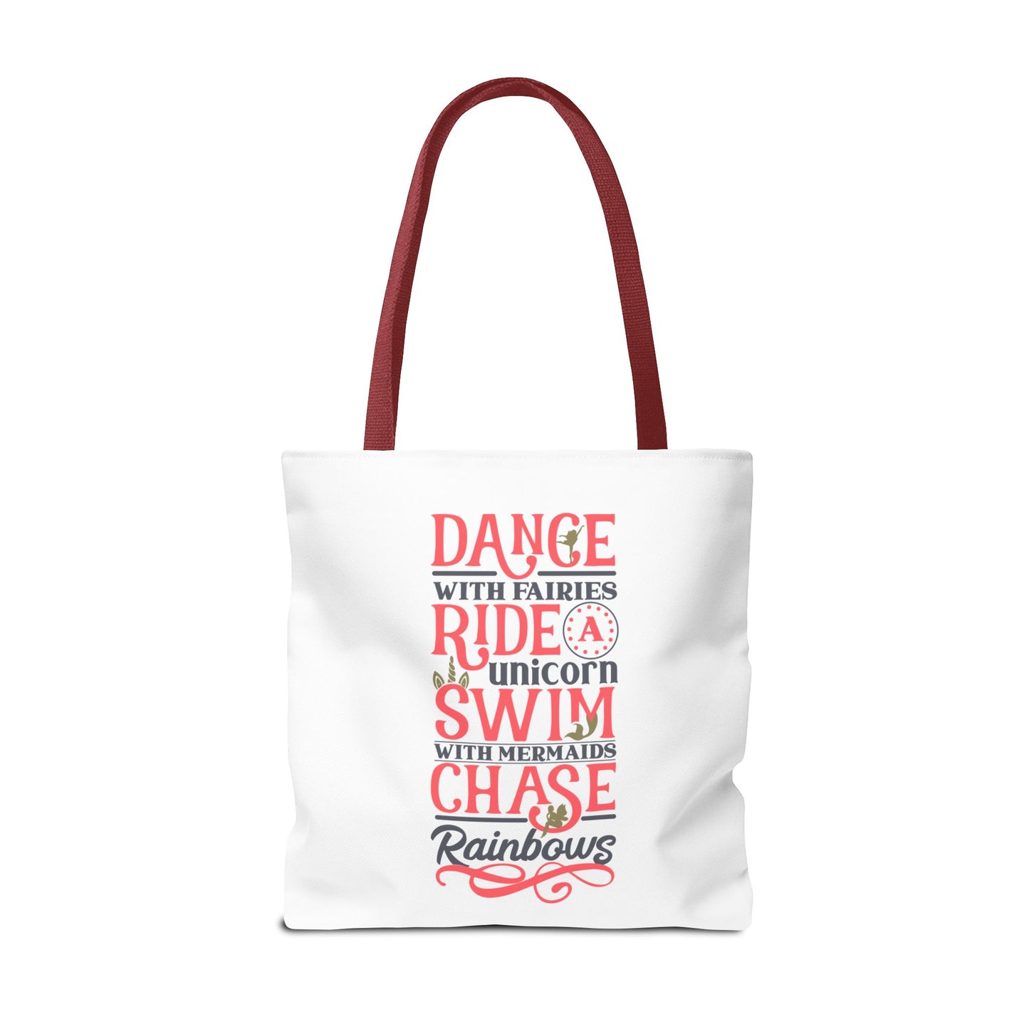 Whimsical Adventure Tote Bag - Dance with Fairies, Ride Unicorns, Swim with Mermaids
