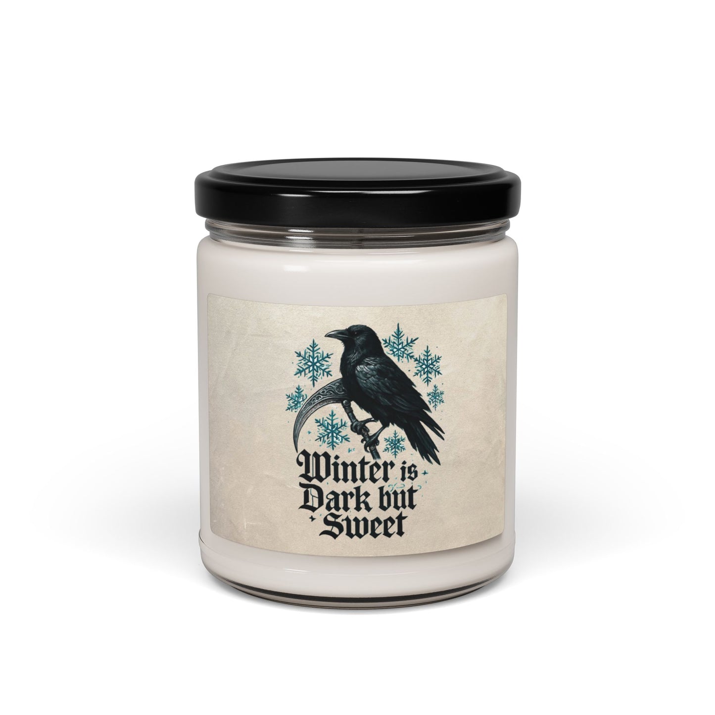 Winter Is Dark But Sweet Soy Candle — 9oz Raven & Snowflake Scented Candle