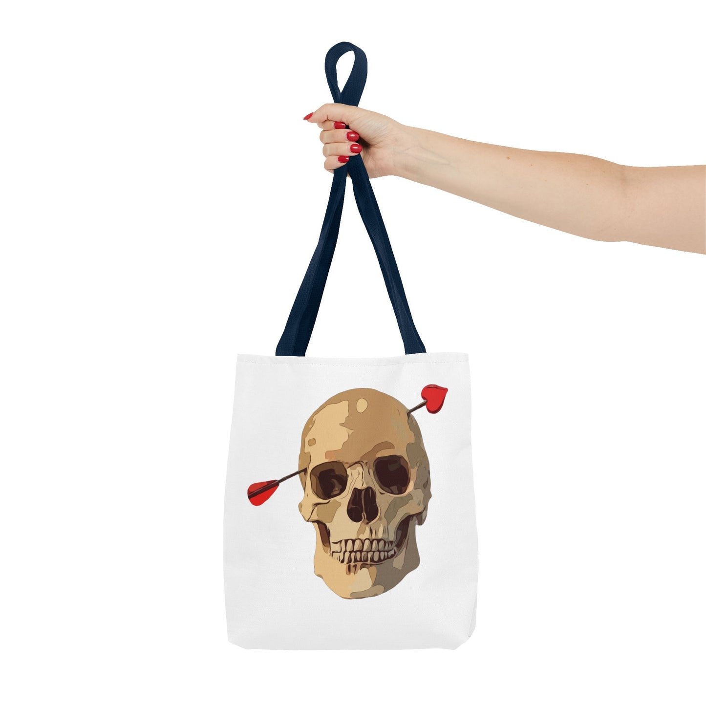 Skull Graphic Cupid Tote Bag: Edgy Elegance Meets Functional Style