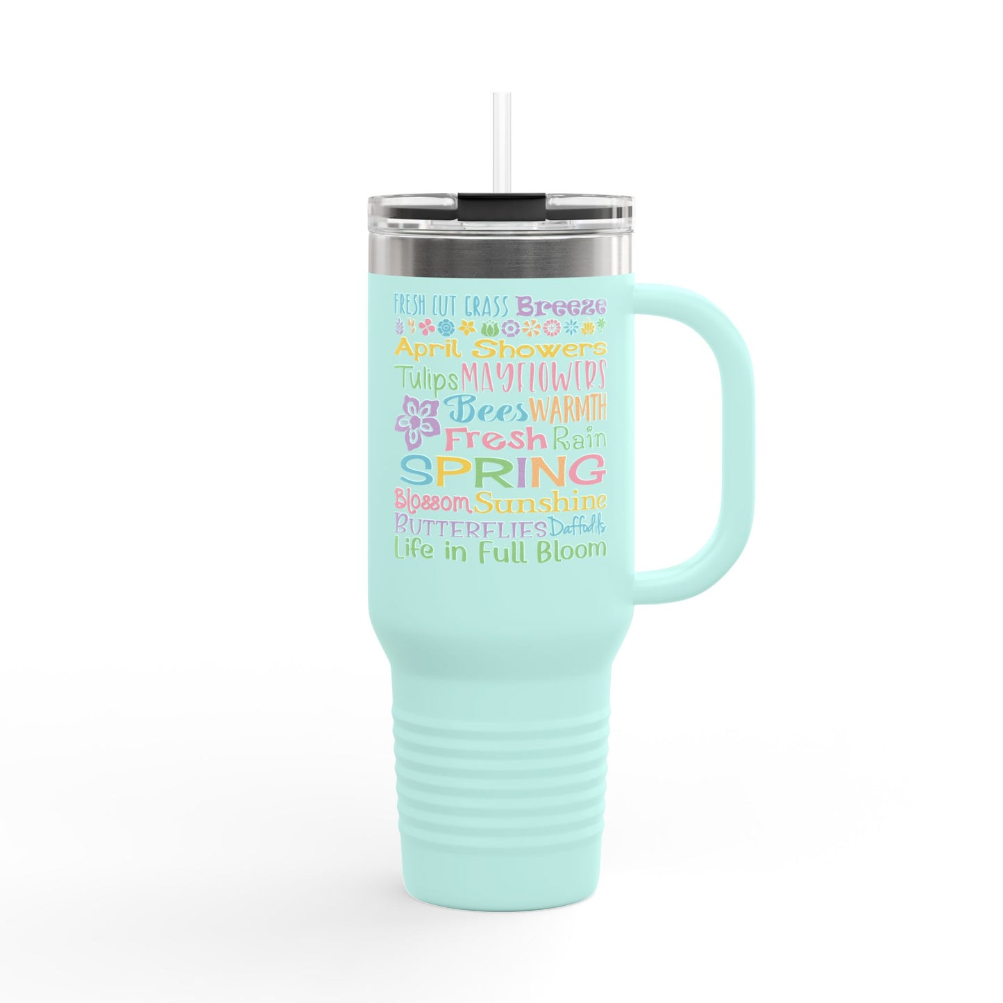 Spring Riot Word Cloud Insulated 40oz -Travel Mug Tumbler